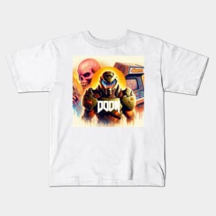 Doom Guy with Contra Arcade Kids T-Shirt